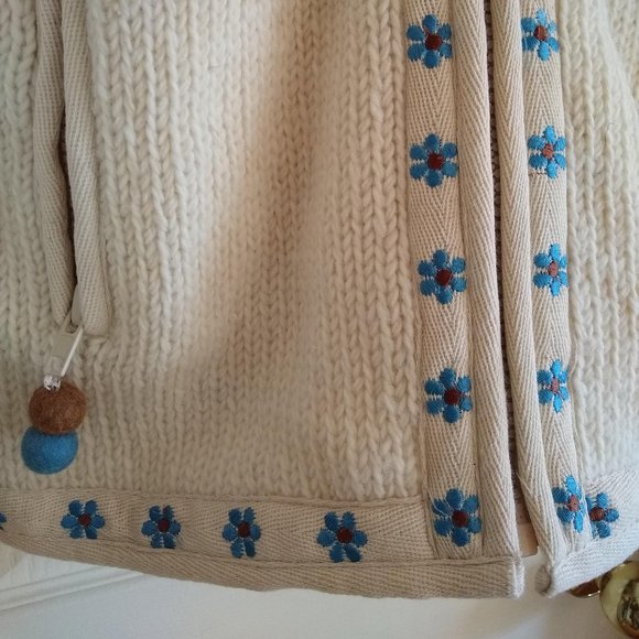 vintage y2k Laundromat wool sweater jacket with hood NWT - Picture 3 of 12